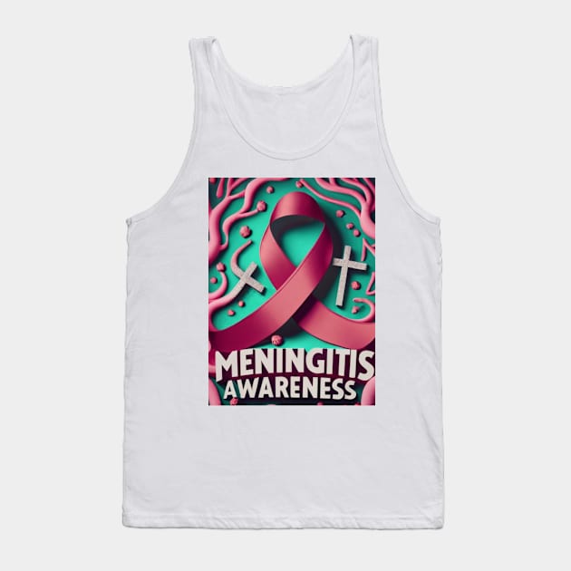 Meningitis Awareness Ribbon with Veins Tank Top by Seeds of Authority